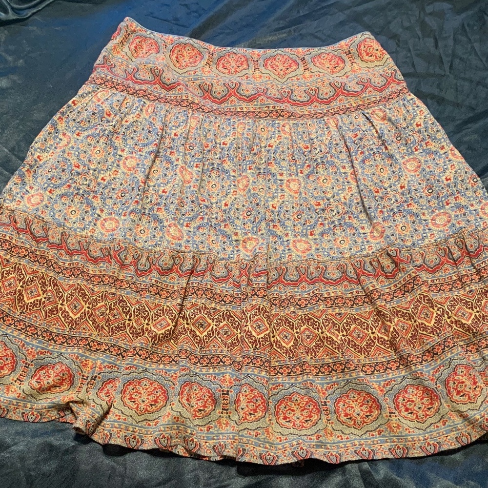 Fun Full Lined Tiered Cotton Skirt
